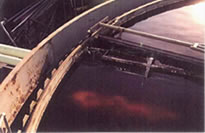 鋼製沈殿槽の内部