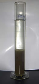 沈殿による活性汚泥と浄化水の分離